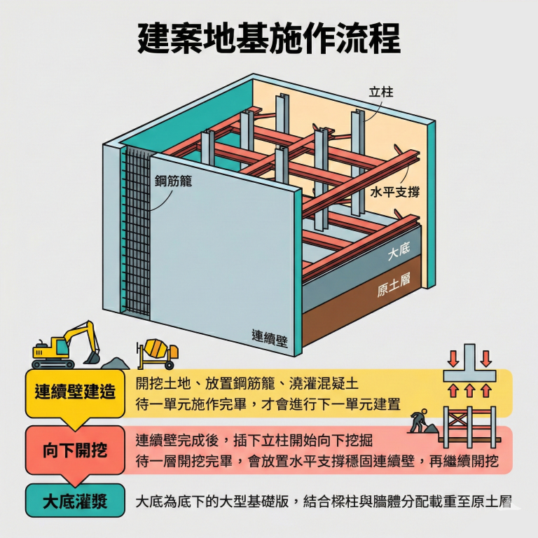 建案地基施作流程
